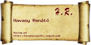 Havasy Renátó névjegykártya